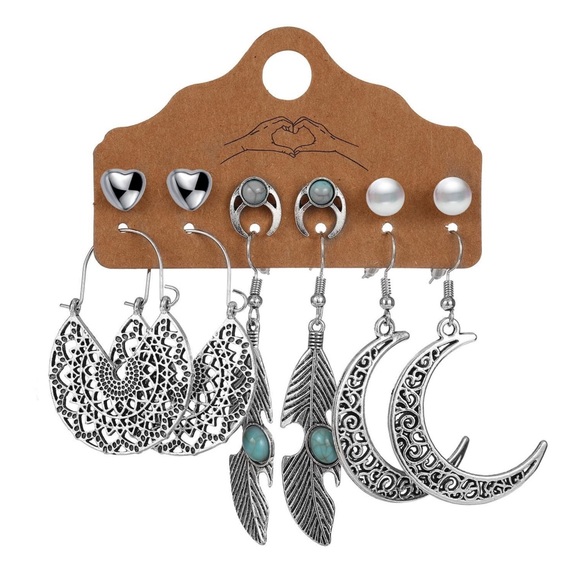 Jewelry - Boho Western Turquoise Earring 6 Pack